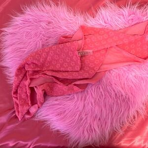 Pink Swimsuit Bikini 2 Piece Top and Skirt